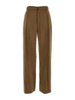 Lemaire Belted Relaxed Pants-xs Nd  Female In Brown