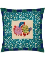 Lisa Corti Knight Cotton Cushion Cover (60cm X 60cm) In Green