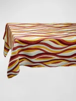 L'objet Landscape Linen Sateen Tablecloth, 70" X 126" In Multi