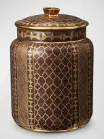 L'objet X Fortuny Ashanti Medium Canister, 9" In Brown