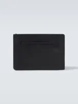 Loro Piana Extra A4 Leather Pouch In Black/803g