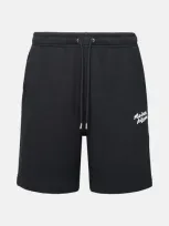 Maison Kitsuné Black Cotton Bermuda Shorts