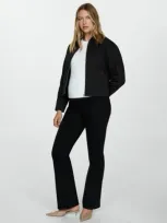 Mango Maternity Flared Jeans Black Denim