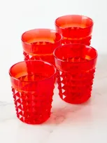 Mario Luca Giusti Palazzo Red Tumblers, Set Of 4