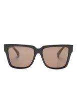 Max Mara Eyewear Mm0078 Square-frame Tinted Sunglasses In Brown