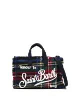 Mc2 Saint Barth Tartan Phone Bag In Blue