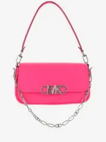 Michael Kors Parker Medium Leather Shoulder Bag In Cherry