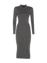 Michael Michael Kors Metlic Dress In Silver