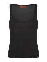 Missoni Metallic Knitted Tank In Black