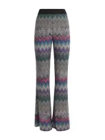 Missoni Wool Zigzag Trousers In Multi