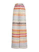 Missoni Zigzag Wide-leg Trousers In Multi