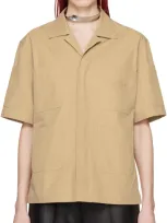 Mm6 Maison Margiela Beige Patch Pocket Shirt In 115 Sand Beige