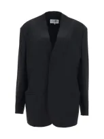 Mm6 Maison Margiela Blazers & Vests In Black