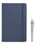 Moleskine Le Duo Ecriture Fountain Pen And Notebook Set In Metallic