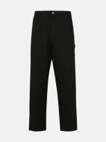 Moncler Black Cotton Trousers