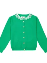 Morley Kids' Utopia Cotton Cardigan In Green