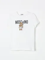 Moschino Kids' T-shirt Con Stampa Teddy Bear In White