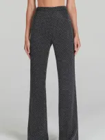 Nadine Merabi Kira Rhinestone Detail Pants In Black