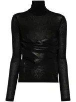 Nanushka Contrast-panel Top In Black