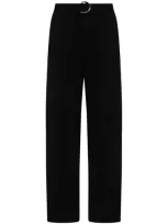 Nanushka Zoelle Wide-leg Satin Trousers In Black