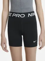 Nike Kids' Girls   Pro 3" Shorts In White/black