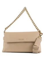 Orciani Missy Longuette Nappa Leather Shoulder Bag With Shoulder Strap Ivory In Beige