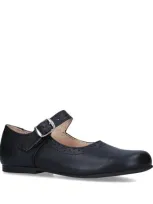 Papouelli Kids' Leather Millie Flats In Black