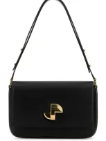 Patou Le  Lock Foldover Top Shoulder Bag In Black