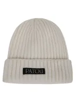 Patou Hip Ribs Beanie In White