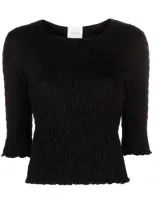 Patou Round-neck Top In Black