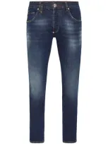 Philipp Plein Mid-rise Skinny Jeans In Blue