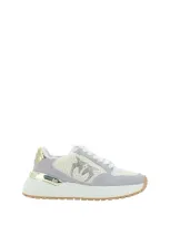 Pinko Gem 07 Sneakers In Grey/light Gold