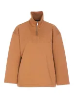 Pinko Maniglia Sweatshirt In Beige