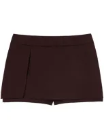 Pinko Novalis Shorts In Intense Burgundy