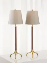 Port 68 Portobello Buffet Lamps, Set Of 2 In Brown/gold