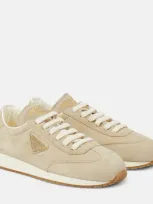 Prada Rank Suede Sneakers In Neutrals