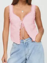 Princess Polly Merrelle Broderie Anglaise Crop Top In Pink