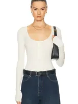 Proenza Schouler Boyd Henley Top In Ivory