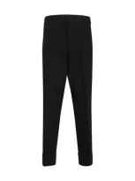 Pt Torino Pleat Detailed Tapered Trousers In Black