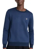 Quiet Golf Crest Herringbone Sweater Navy