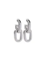 Rabanne Paco  Xl Link Double Earrings In Metallic