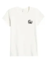 Rag & Bone Disco Embroidered T-shirt In Ivorymult