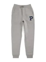 Ralph Lauren Kids' Cotton Logo-patch Sweatpants In Grey