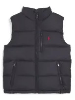 Ralph Lauren Kids' Logo Down Gillet In Black