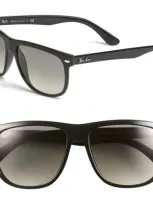 Ray Ban Ray-ban 'boyfriend Flat Top Frame' 56mm Sunglasses In Gradient Smoke