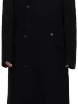 Recto Black Handmade Wool Coat