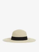 Reiss Womens Natural Lexi Wide-brim Raffia Hat