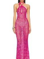 Retroféte Massie Dress In Paradise Pink