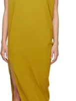 Rick Owens Drkshdw Yellow Edfu T Maxi Dress In 92 Ochre