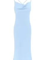 Rotate Birger Christensen Satin Midi Slip Dress For A In Blue